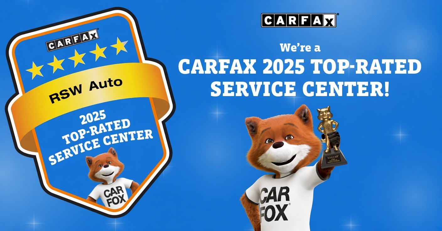 RSW Auto named a Carfax 2025 Top-Rated Service Center